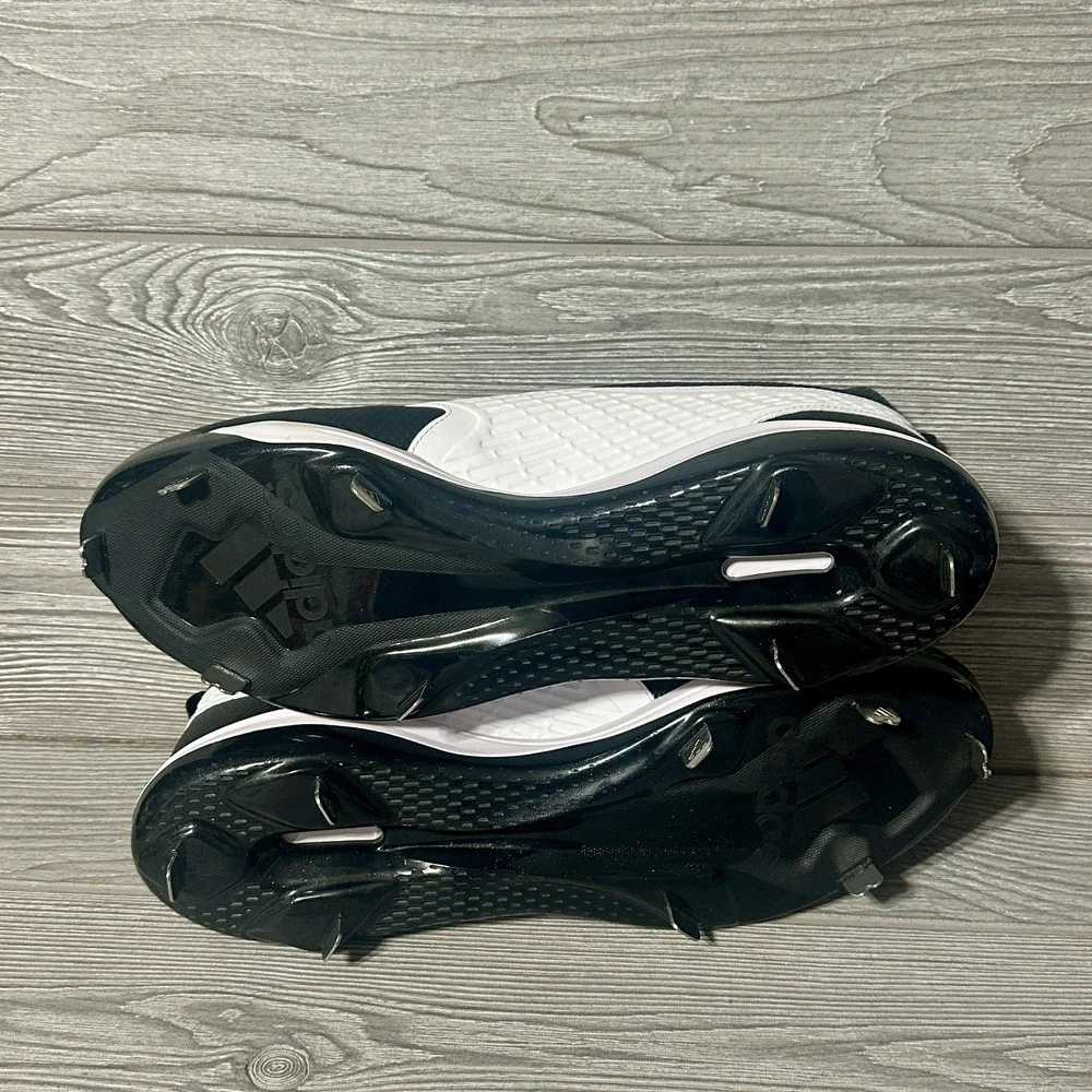 Adidas Icon 8 Baseball Cleats Black White Silver IG7098 Mens‎ 17 New